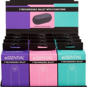 POWER BULLET ESSENTIAL 3.5IN RECHARGEABLE BULLET 12PC DISPLAY