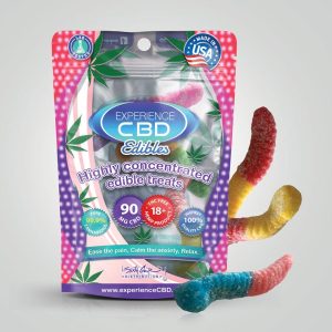 EXPERIENCE CBD 90MG SOUR GUMMY WORMS 3PC (NET)