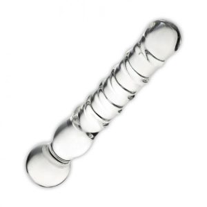 GLAS JOYSTICK CLEAR GLASS DILDO