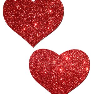 PASTEASE HEART RED GLITTER