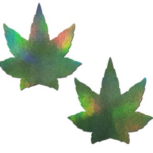 PASTEASE INDICA POT LEAF GREEN HOLOGRAPHIC WEED