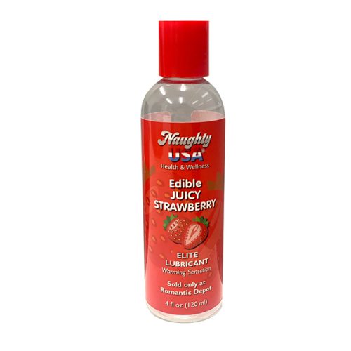 naughtyUSAediblejuicystrawberryelitelubricant4oz