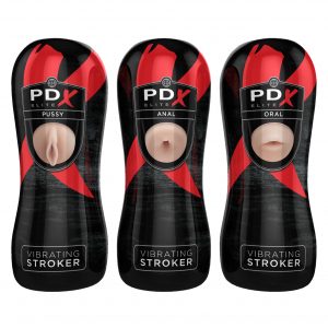 PDX ELITE VIBRATING STROKER 12PC DISPLAY
