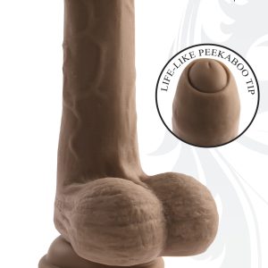 EVOLVED PEEK A BOO VIBRATING DILDO DARK