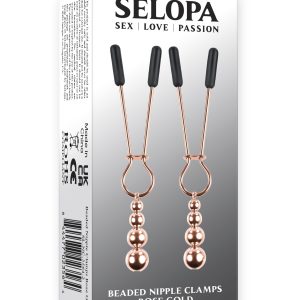 SELOPA BEADED NIPPLE CLAMPS ROSE GOLD