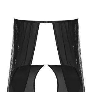 SASSY CUPLESS BABYDOLL & PANTY SET BLACK S/M