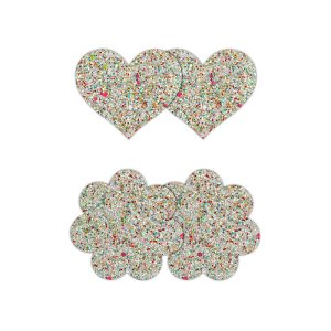 PRETTY PASTIES HEART & FLOWER GLOW 2 PAIR