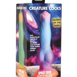 CREATURE COCKS SPACE COCK GLOW IN THE DARK SILICONE DILDO