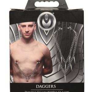 MASTER SERIES DAGGERS DOUBLE CHAIN NIPPLE CLAMPS