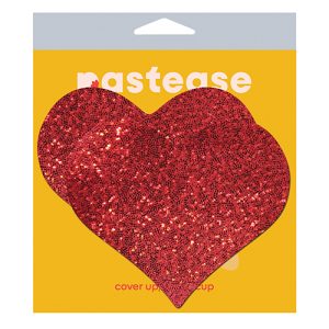 PASTEASE HEART GLITTER RED FULLER COVERAGE