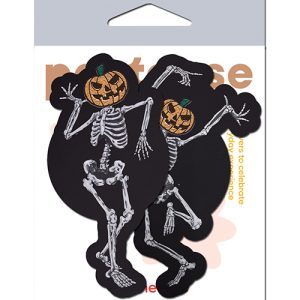 PASTEASE DANCING SKELETONS W/ PUMPKIN HEADS