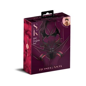 ROSEGASM 5PC HOG TIE SET W/ BLINDFOLD