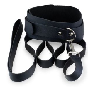 KINK CURIOUS COLLAR & LEASH SET BLACK