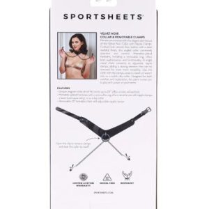 VELVET NOIR COLLAR & REMOVABLE CLAMPS