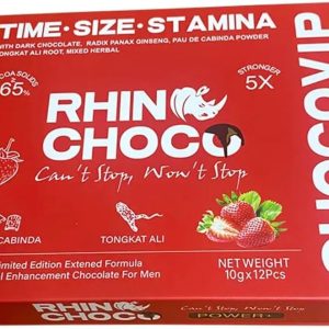 RHINO CHOCO STRAWBERRY 12PC DISPLAY (NET)