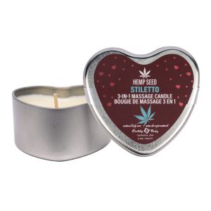 HEMP SEED 3 N 1 VALENTINE'S 2025 MASSAGE CANDLE STILETTO 4.7 OZ