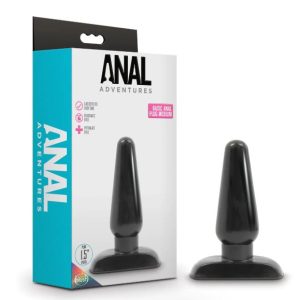 ANAL ADVENTURES BASIC ANAL PLUG - MEDIUM - BLACK