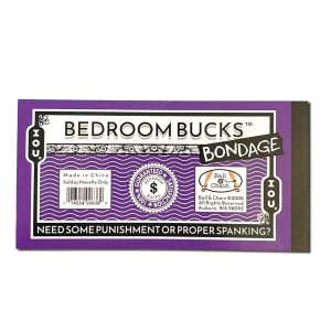 BEDROOM BONDAGE BUCKS 30 COUPON BOOK