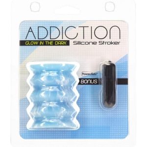 ADDICTION SILICONE STROKER GLOW IN THE DARK
