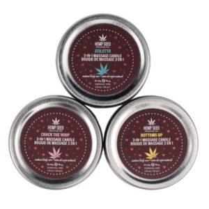 HEMP SEED 3 N 1 VALENTINE'S 2025 MASSAGE CANDLE TRIO 1.75 OZ