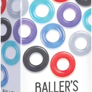 9'S S 12PC BEADED COCK RING SET