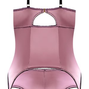 SENSUAL DESIRES BASQUE & TANGA SET MAUVE L/XL