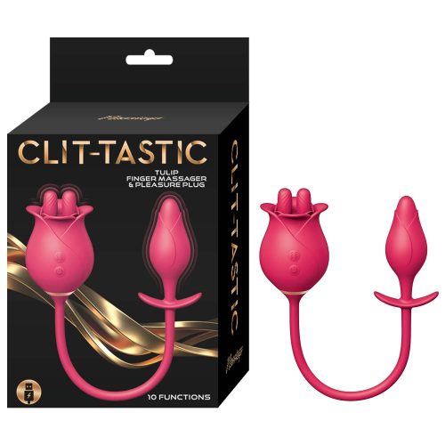 NW31631clittastictulipfingerwpleasureplugred