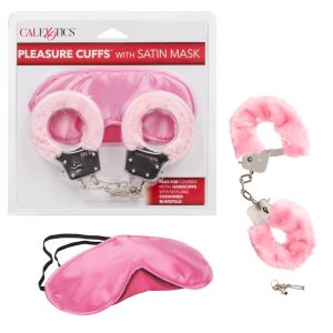 PLEASURE CUFFS W/SATIN MASK