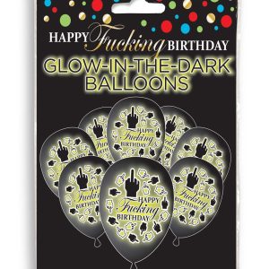 HAPPY F'ING BIRTHDAY GLOW BALLOONS