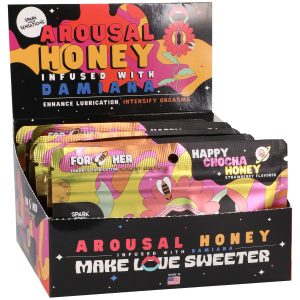 HAPPY CHOCHA AROUSAL HONEY FOR HER 12PC DISPLAY STRAWBERRY