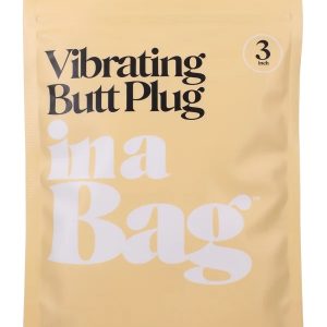 (D)IN A BAG BUTT PLUG 3 BLACK VIBRATING "
