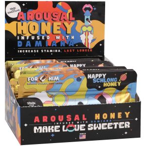 HAPPY SCHLONG AROUSAL HONEY STRAWBERRY 12PC DISPLAY