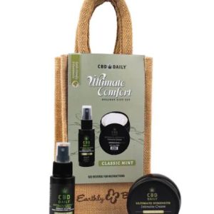 CBD DAILY ULTIMATE STRENGTH CLASSIC MINT HOLIDAY JUTE BAG 2023