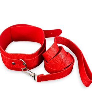 KINK CURIOUS COLLAR & LEASH SET RED