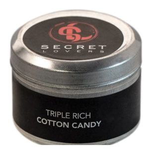 SECRET LOVERS COTTON CANDY MINI EDIBLE MASSAGE CANDLE 1OZ