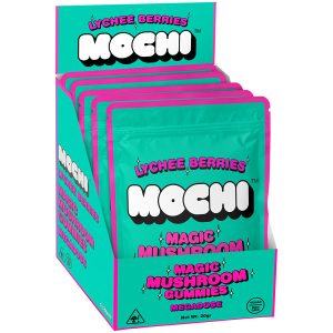 MOCHI MAGIC MUSHROOM GUMMIES 5 PACK DISPLAY PASSION GUAVA