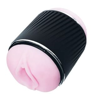 JERK MASTURBATION SLEEVE BLACK WITH PINK SLEEVE