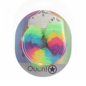 OUCH! HEAVY DUTY FLUFFY HANDCUFFS - MULTICOLOR 1