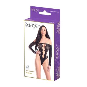 OFF SHOULDER BODYSUIT BLACK