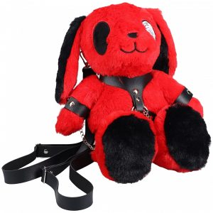 BUNNY BACKPACK CIRCLE EYE LARGE RED