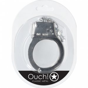 OUCH! CLASSIC METAL HANDCUFFS SILVER