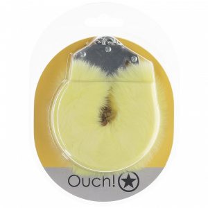 OUCH! HEAVY DUTY FLUFFY HANDCUFFS YELLOW