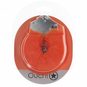 OUCH! HEAVY DUTY FLUFFY HANDCUFFS ORANGE