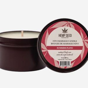 HEMP SEED 3-IN-1 MASSAGE CANDLE SUMMER FLING 6 OZ