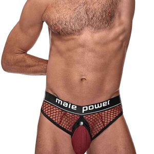 COCK PIT COCK RING THONG BURGUNDY S/M