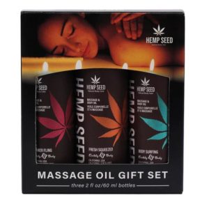 HEMP SEED MASSAGE & BODY OIL TRIO GIFT SET SUMMER 2025