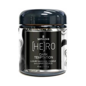 HERO DARK TEMPTATION LUXURY MASSAGE OIL CANDLE 4 OZ OCEAN FOREST