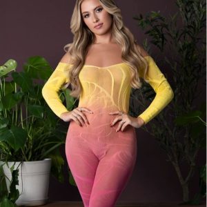 SEAMLESS BODY STOCKING OMBRE SUNSET O/S