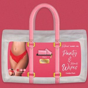 SWEETUMS SPLIT PANTY W/ WIPES CHERRY 2XL