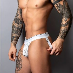 SOO CUMFY JOCK BLACK/WHITE S/M